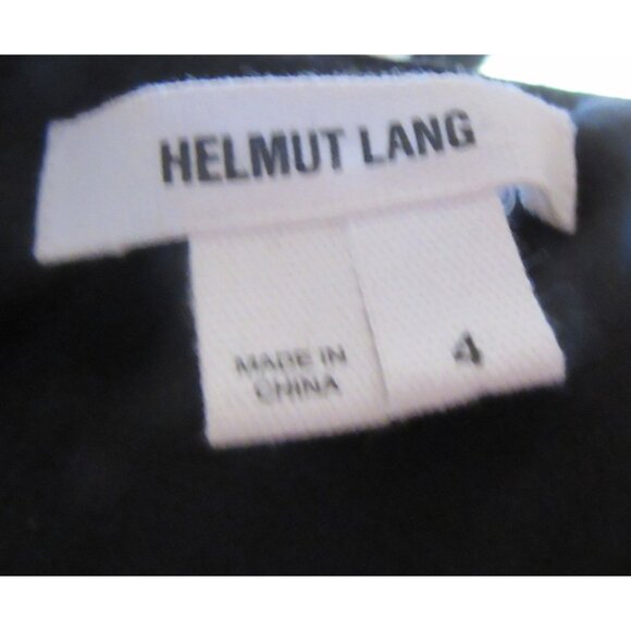Helmut Lang Size 4 Black Angora Blend Draped Neckline Long Sleeve Dress - Picture 9 of 9